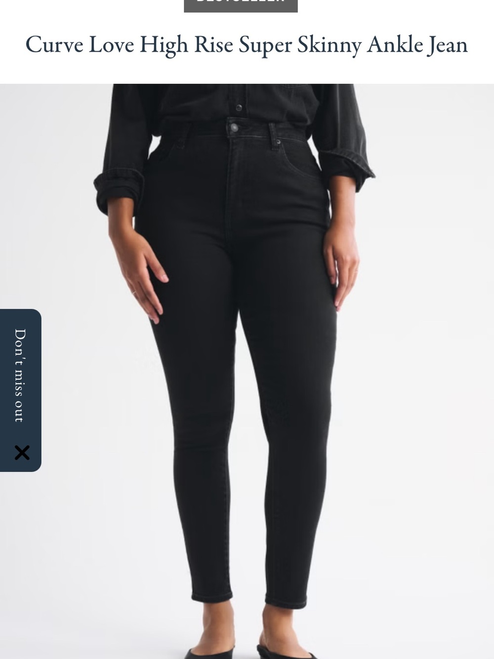 Abercrombie & Fitch Curve Love Super Skinny Ankle Jeans - Black